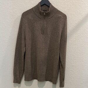 J Crew Men's Brown Half-Zip Sweater slim Large